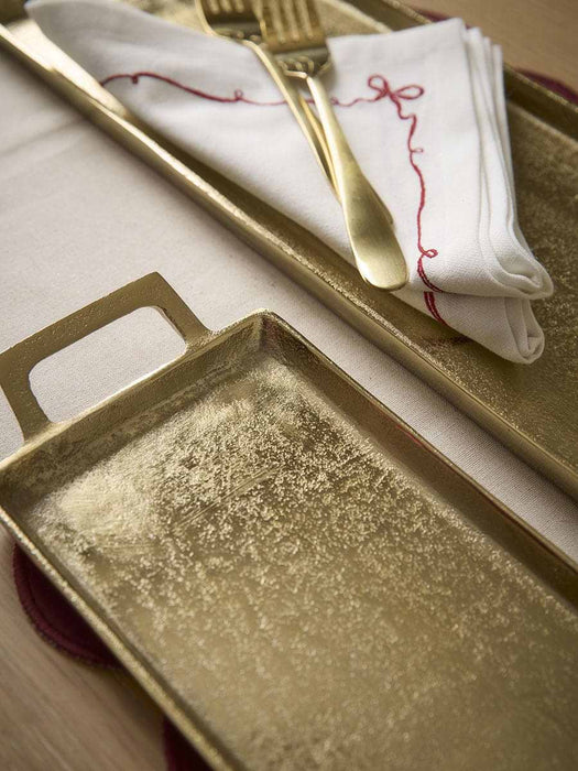 Three Handmade Gold Display Trays