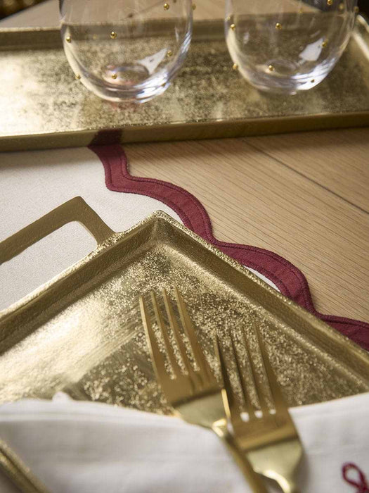 Three Handmade Gold Display Trays