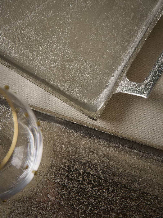 Three Handmade Silver Display Trays