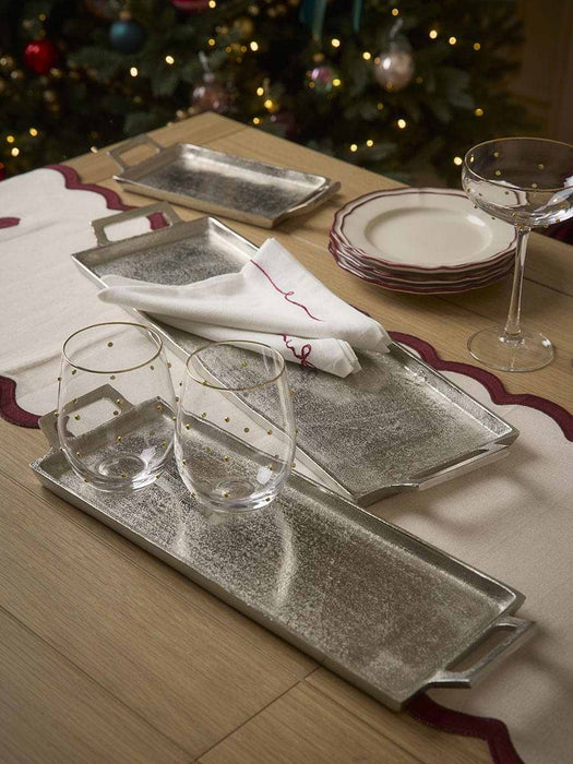 Three Handmade Silver Display Trays