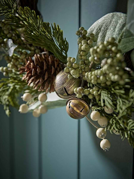 White Berry Pinecone Wreath