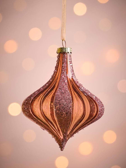 Six Glitter Stripe Glass Drops - Large