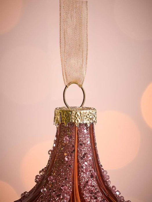 Six Glitter Stripe Glass Drops - Large