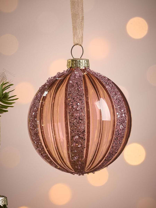 Six Glitter Stripe Glass Drops - Small