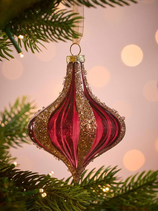 Six Glitter Stripe Glass Drops - Small