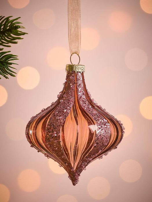 Six Glitter Stripe Glass Drops - Small