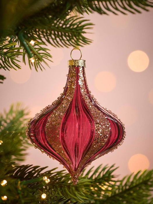 Six Glitter Stripe Glass Drops - Small