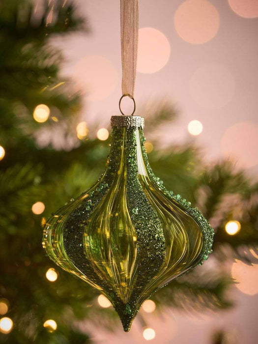 Six Glitter Stripe Glass Drops - Small