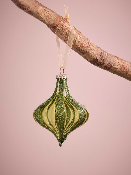 Six Glitter Stripe Glass Drops - Small