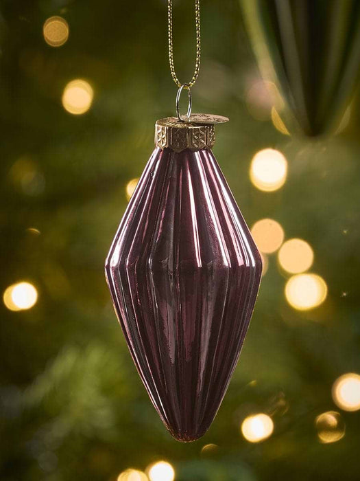 Eight Striped Glass Baubles