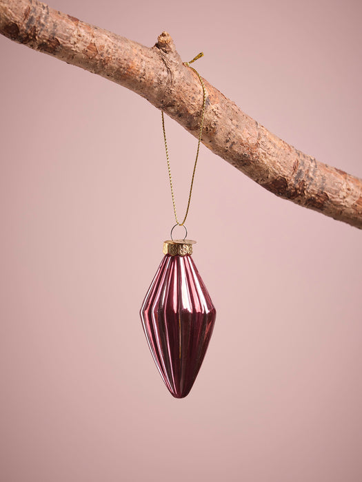 Eight Striped Glass Baubles