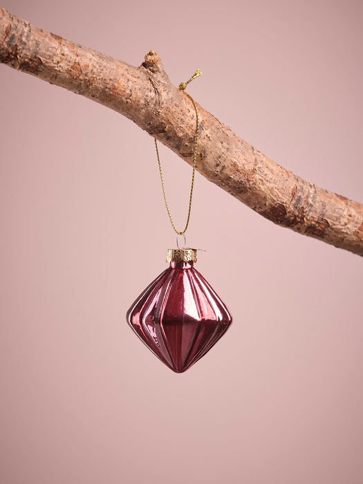 Eight Striped Glass Baubles