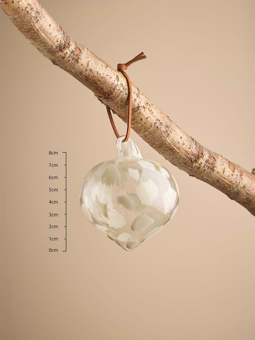 Six Swirly Dot Glass Baubles