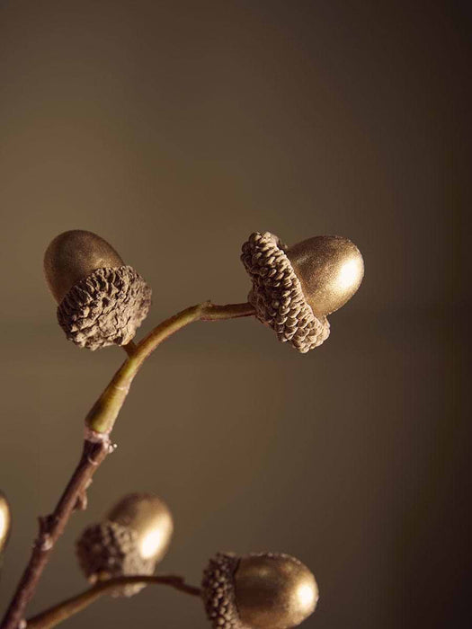 Antiqued Gold Acorn Faux Stem