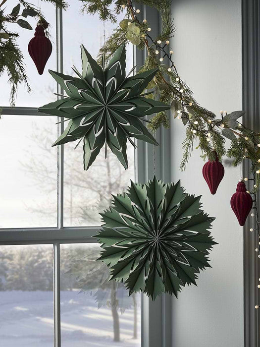 XL Hanging Paper Stars - Green