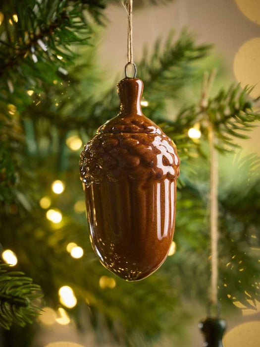 Four Ceramic Acorns