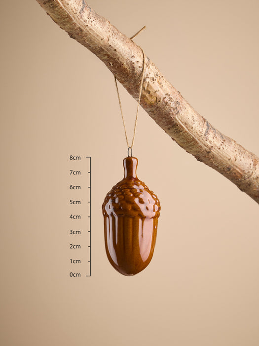 Four Ceramic Acorns