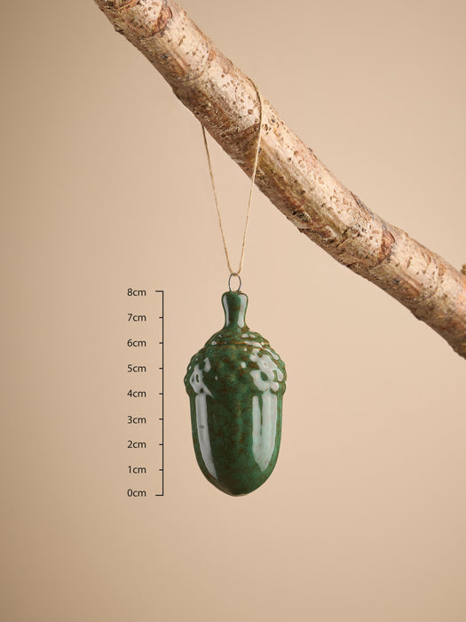 Four Ceramic Acorns
