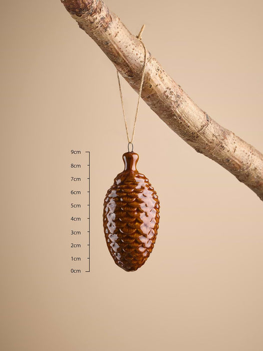 Four Ceramic Acorns