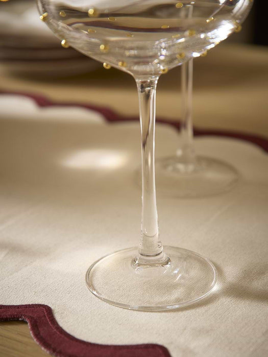 Four Gold Dot Champagne Coupe