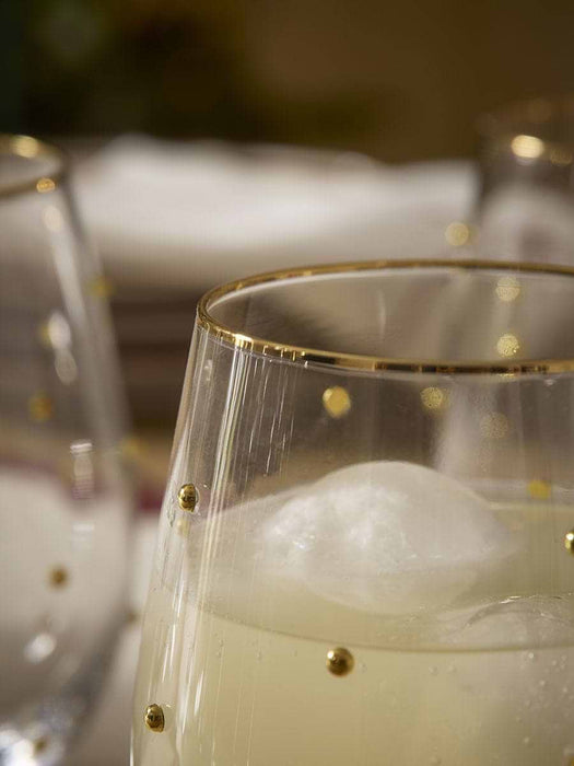 Four Gold Dot Tumblers