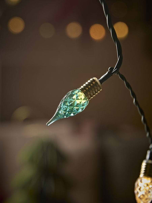 Vintage Style String Lights - Green Pastel Mix