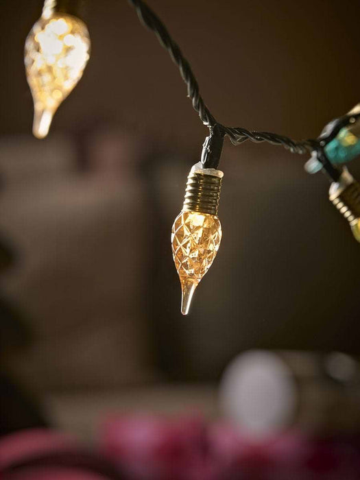 Vintage Style String Lights - Green Pastel Mix