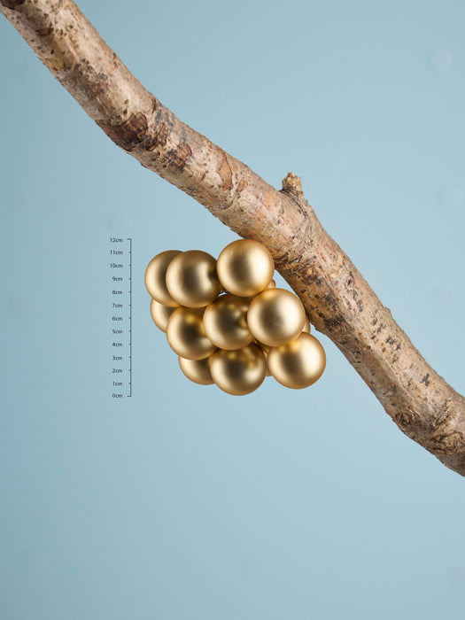 Twelve Glass Bauble Picks - Gold