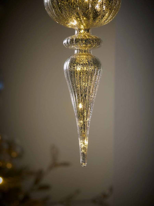 Lit Glass LED Hanging Finial
