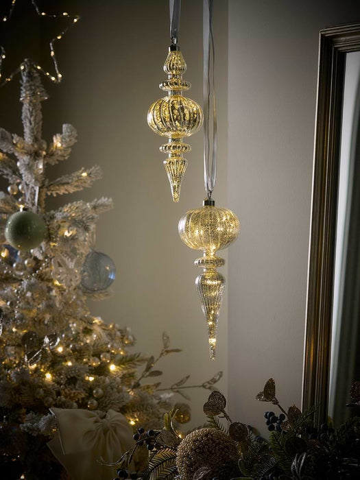 Lit Glass LED Hanging Finial