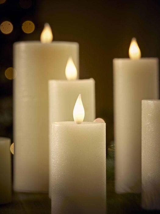 Six Piece Remote Controlled LED Candle Set