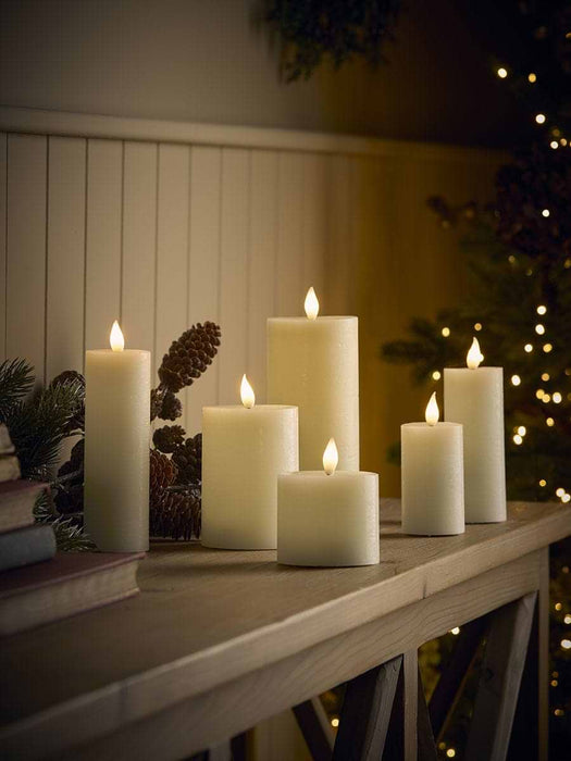 Six Piece Remote Controlled LED Candle Set