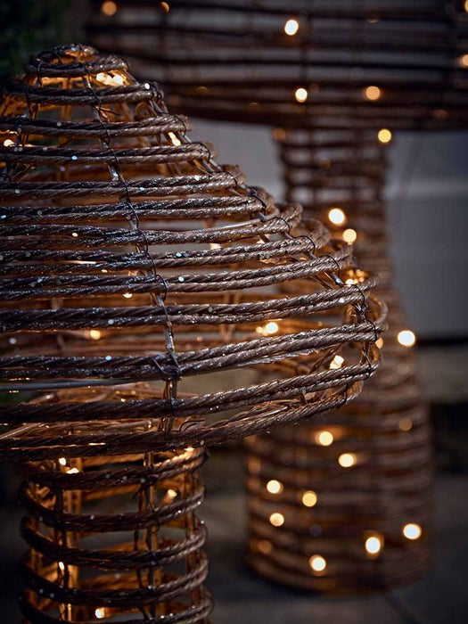 Soft Gold Faux Wicker Mushroom - Small