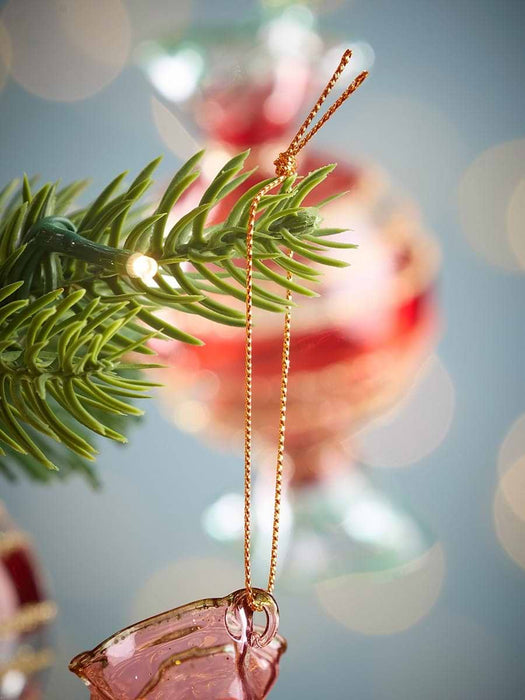Six Hanging Striped Glass Sweets