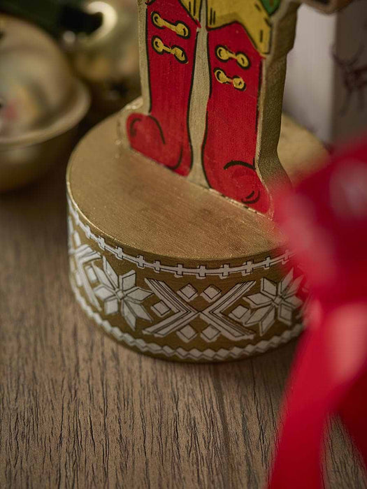 Green Wooden Nutcracker Figurine