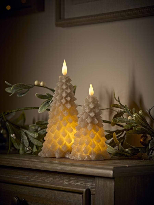 LED Rustic Tree Candle - Small