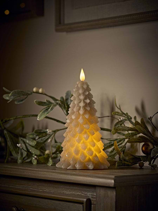 LED Rustic Tree Candle - Large