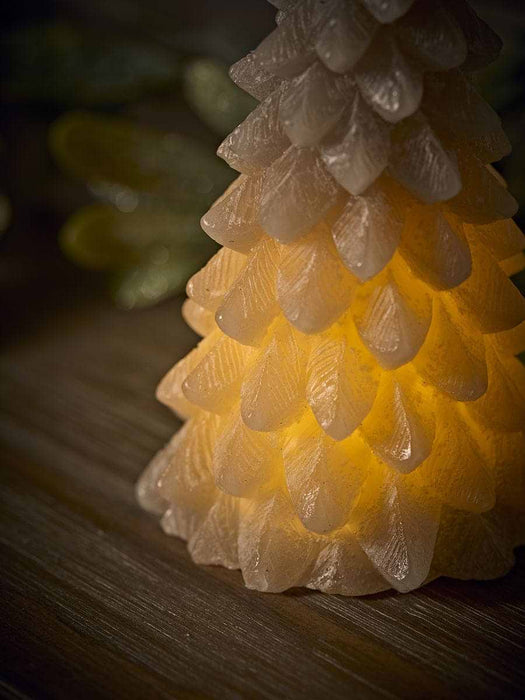 LED Rustic Tree Candle - Small