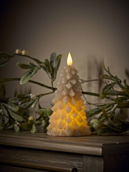 LED Rustic Tree Candle - Small