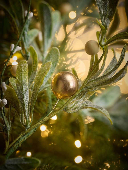 Gold & White Berries Mistletoe Garland