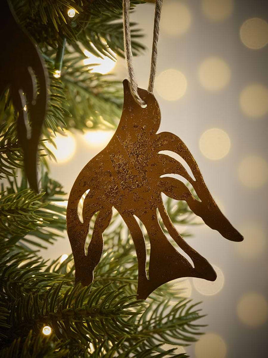 Six Gold Metal Hanging Swallows