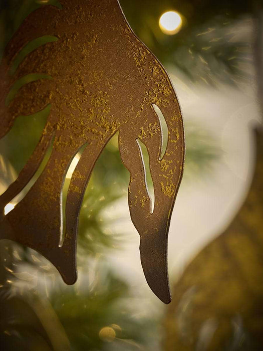 Six Gold Metal Hanging Swallows