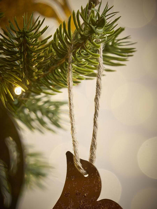 Six Gold Metal Hanging Swallows