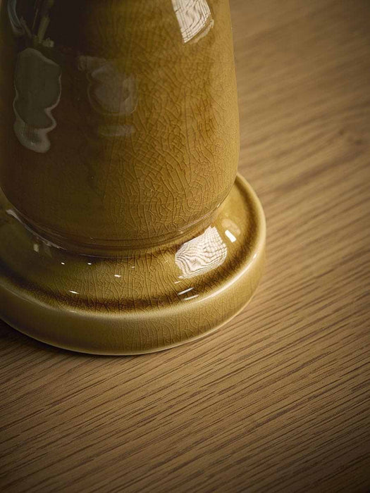Crackle Glazed Candlestick Holder - Large