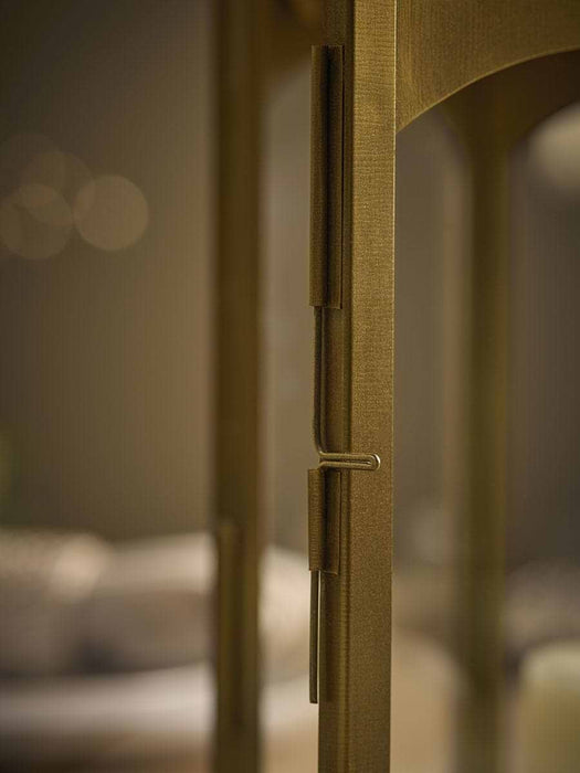 Antiqued Gold Hanging Lantern - Small