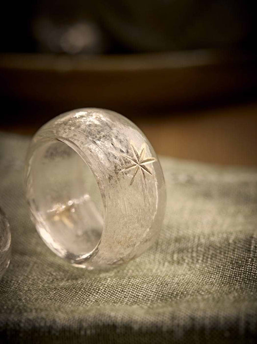 Four Snowflake Napkin Rings