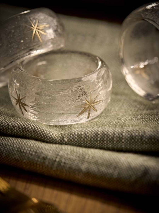 Four Snowflake Napkin Rings