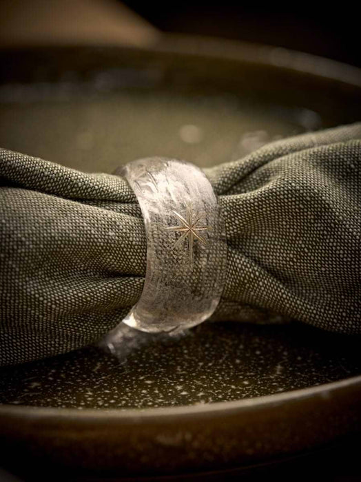 Four Snowflake Napkin Rings