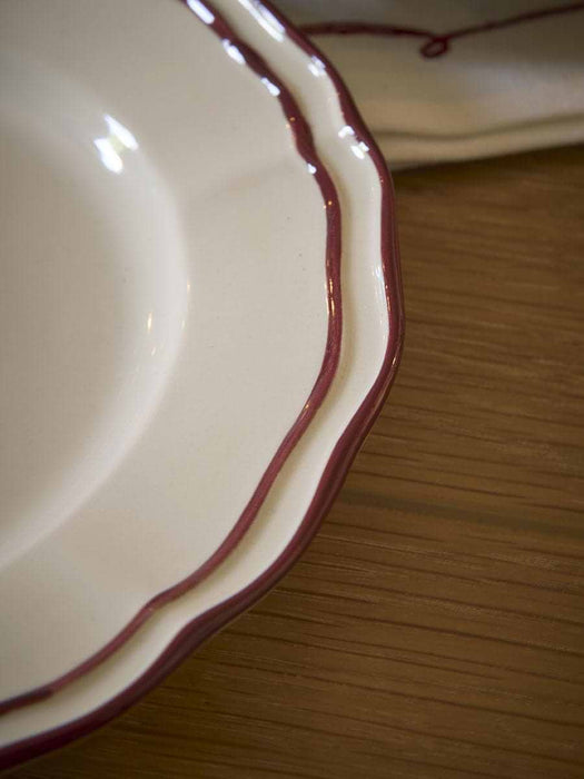 Four Scallop Edge Plates