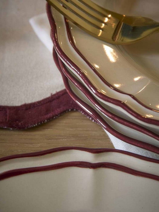 Four Scallop Edge Plates